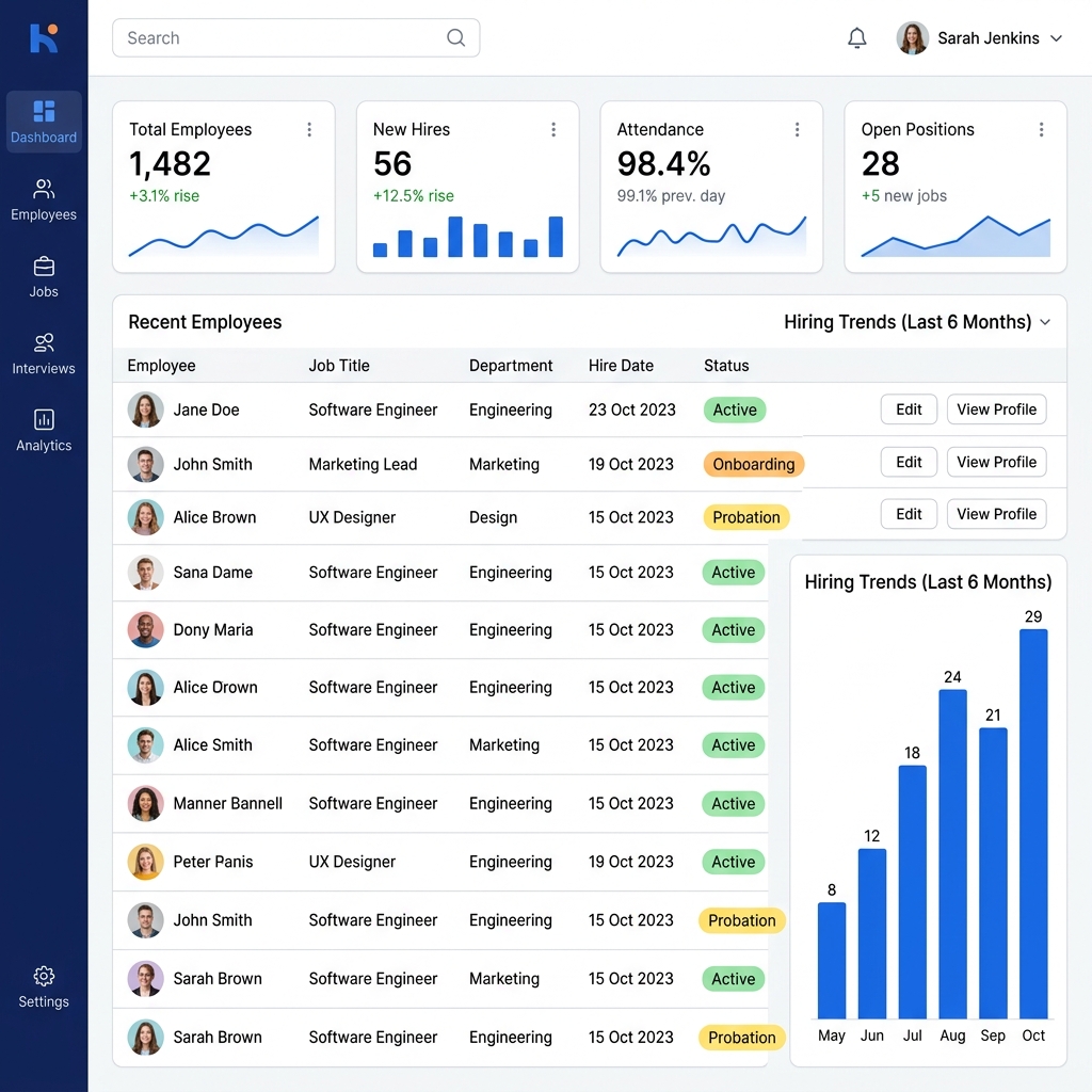 HR Dashboard Preview